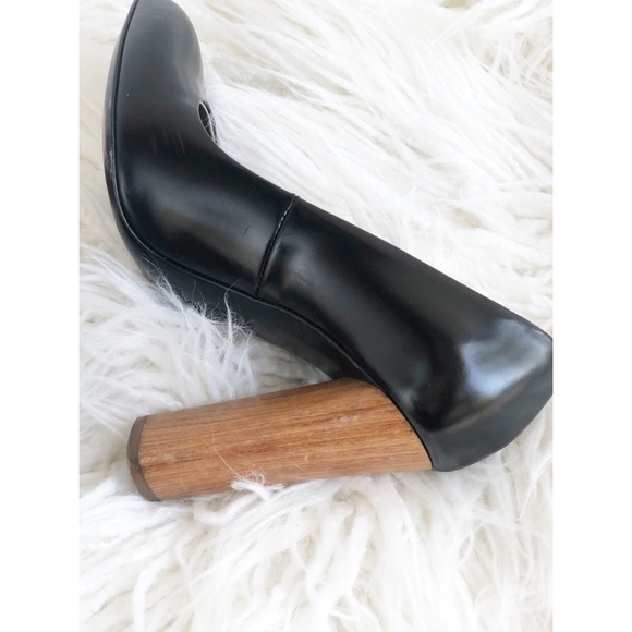 YSL | Black Charlotte Pumps Wooden Heel 35 - Picture 6 of 8